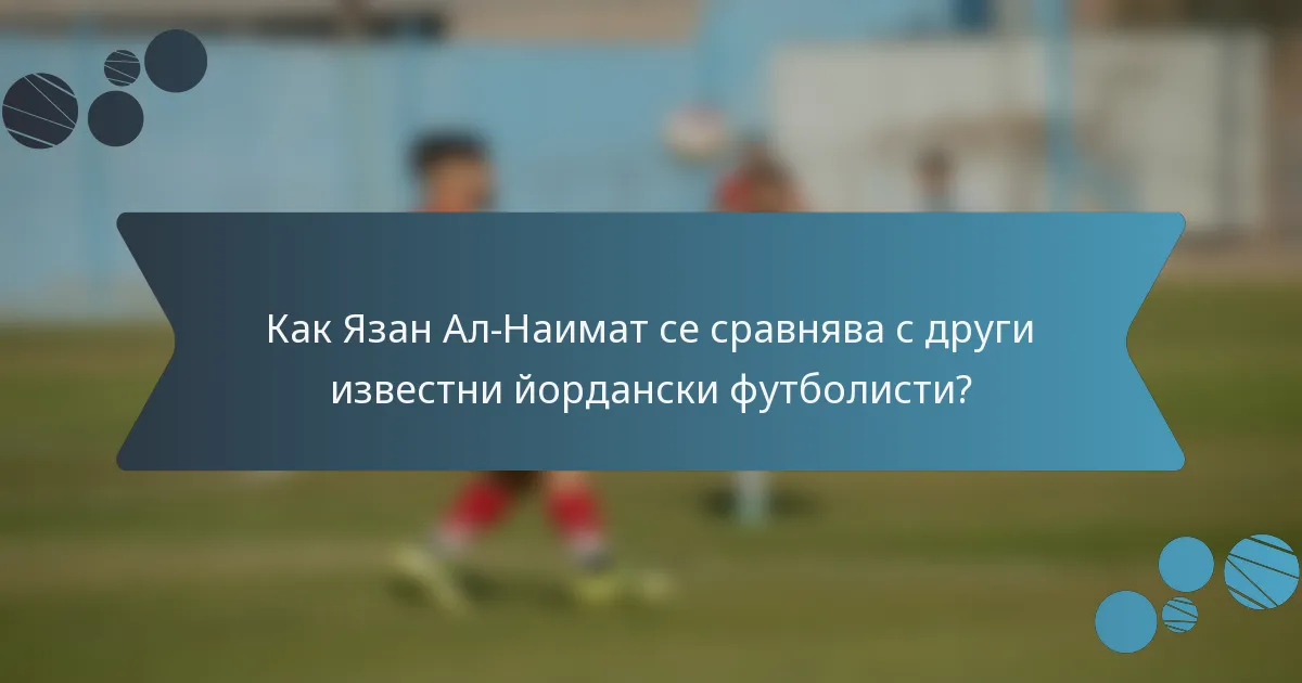 Как Язан Ал-Наимат се сравнява с други известни йордански футболисти?
