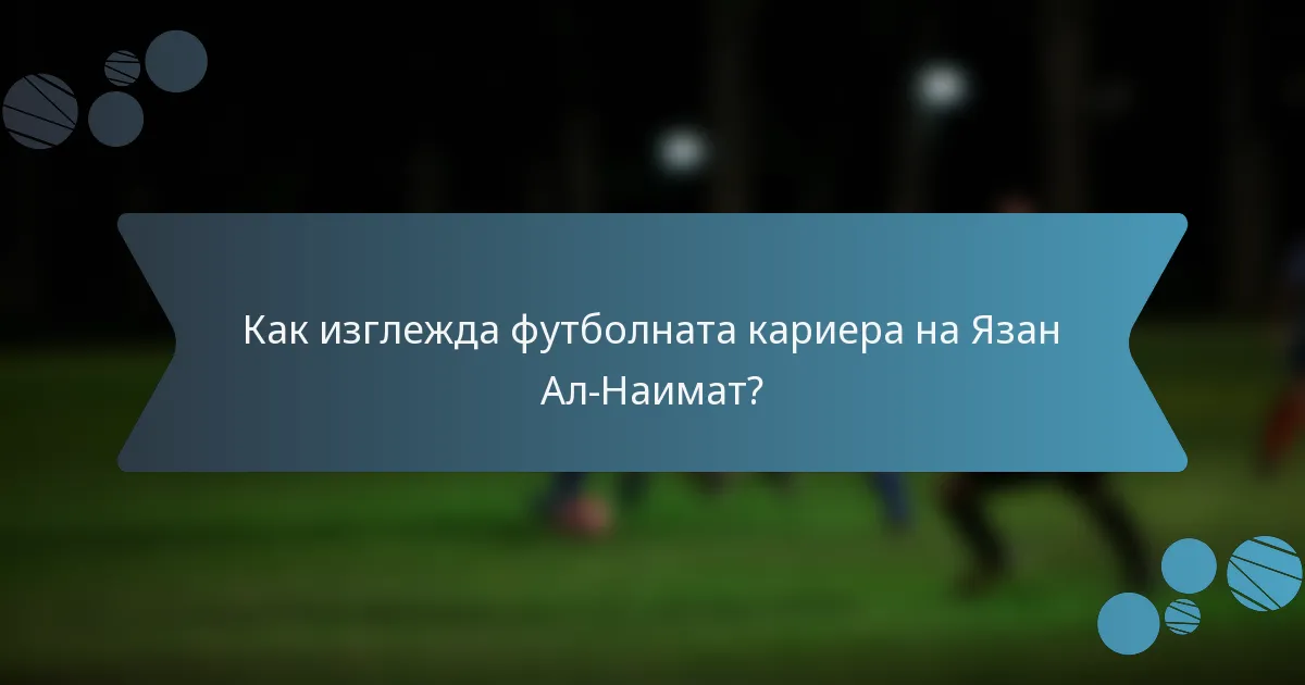 Как изглежда футболната кариера на Язан Ал-Наимат?