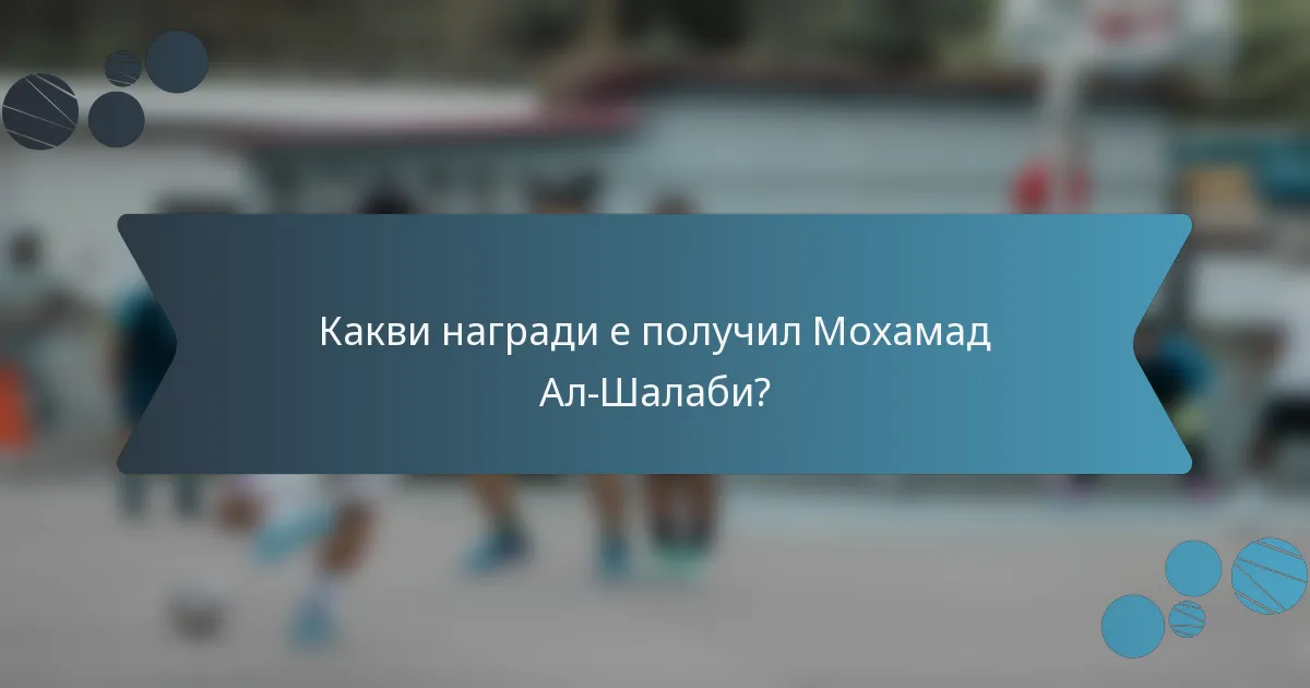 Какви награди е получил Мохамад Ал-Шалаби?