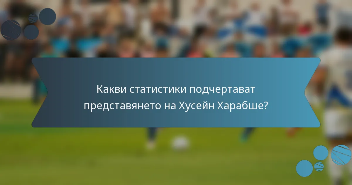 Какви статистики подчертават представянето на Хусейн Харабше?